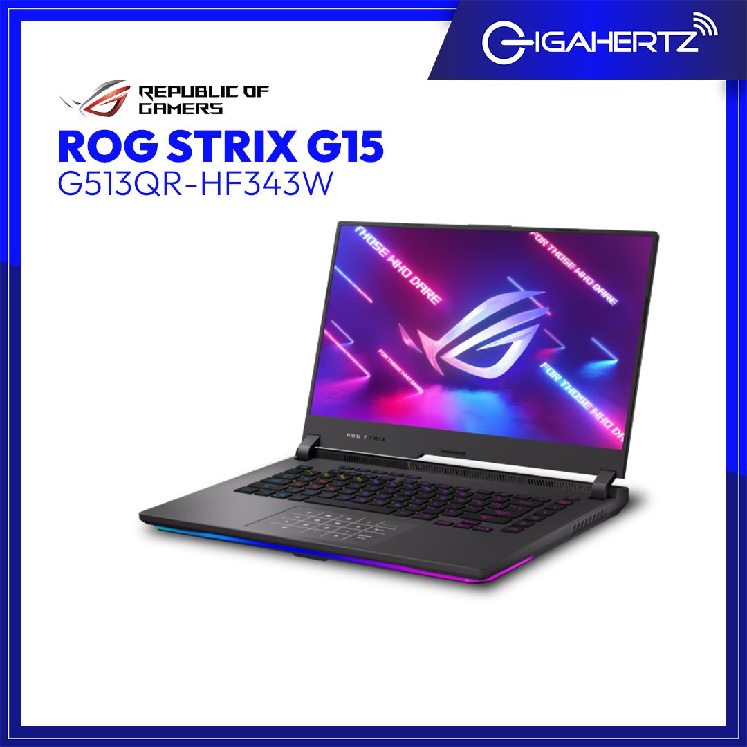 Asus ROG Strix G15 G513QR - HF343W | 15.6" FHD | Ryzen 7 5800H | GeForce RTX 3070 | 32GB RAM | 1TB SSD | WIN 11 | Gigahertz