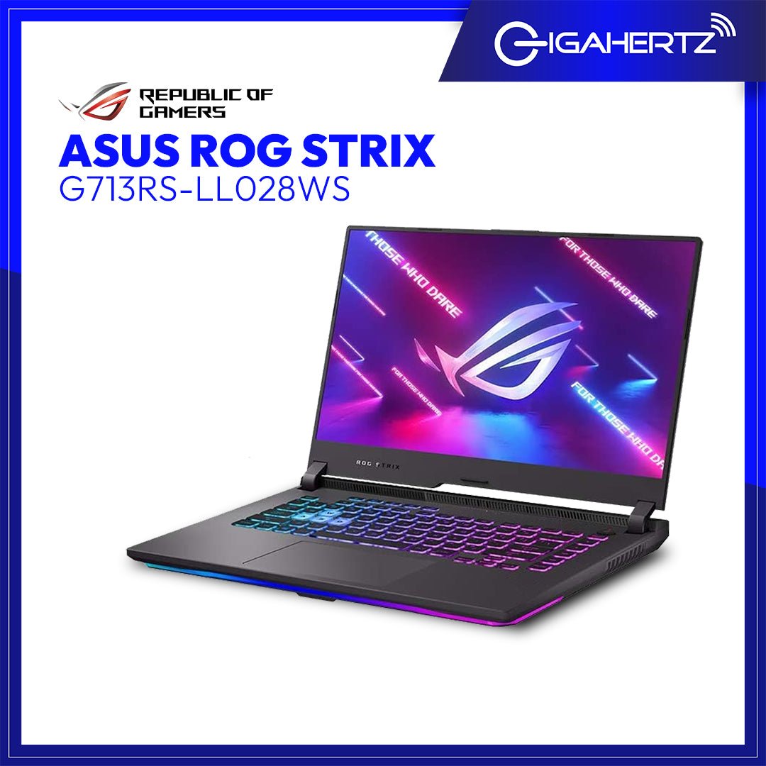 Asus ROG Strix G713RS - LL028WS | 17.3" IPS | Ryzen 9 6900HX | GeForce RTX 3080 | 32GB RAM | 1TB SSD | WIN 11 | Gigahertz