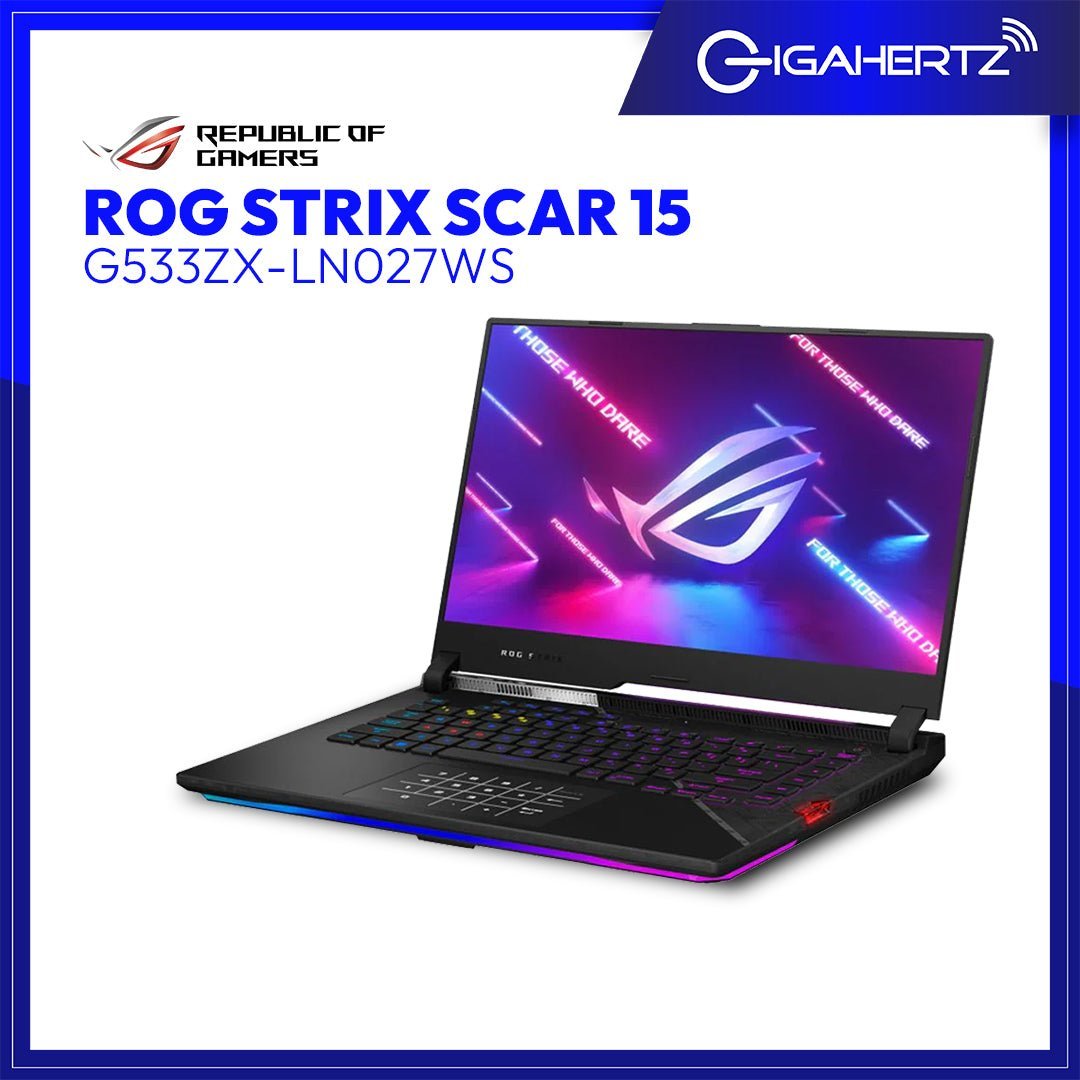 Asus ROG Strix SCAR 15 G533ZX - LN027WS | 15.6" WQHD | i9 - 12900H | GeForce RTX 3080 | 32GB RAM | 2TB SSD | WIN 11 | Gigahertz