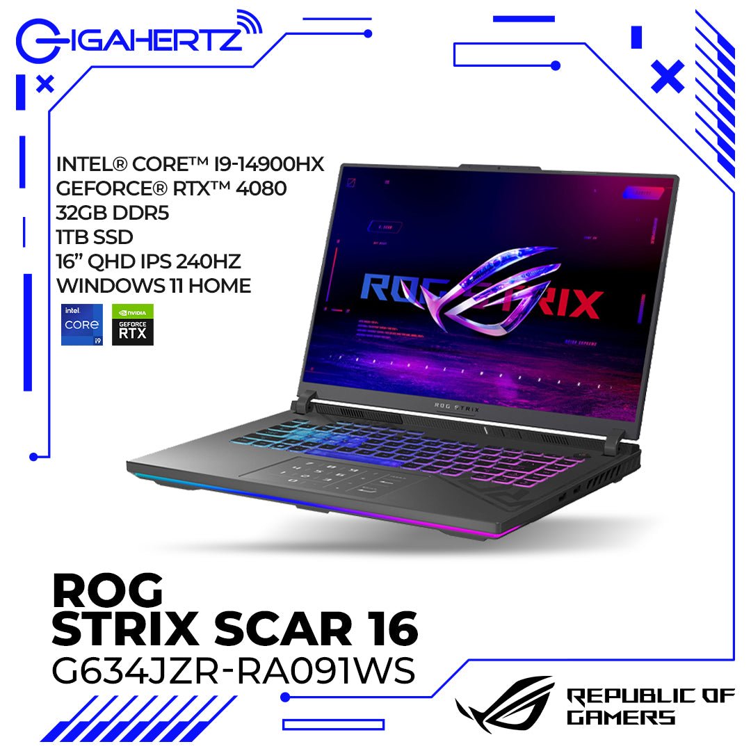 Asus ROG Strix SCAR 16 G634JZR - RA091WS | Gigahertz