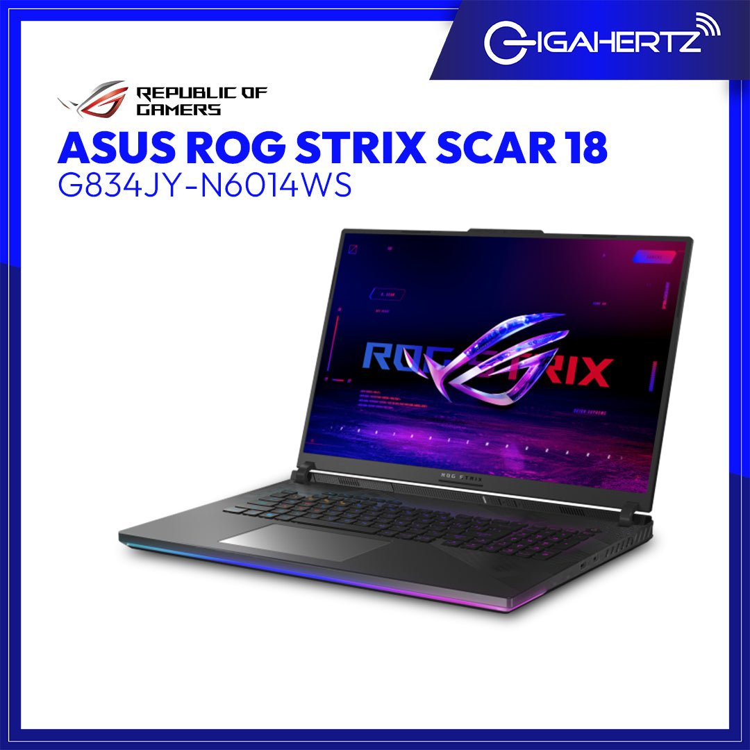 Asus ROG Strix Scar 18 G834JY - N6014WS | 18" QHD | i9 - 13980HX | GeForce RTX 4090 | 32GB RAM | 1TB SSD | WIN 11 | Gigahertz