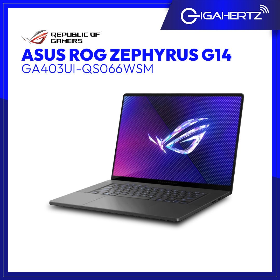 Asus ROG Zephyrus G14 GA403UI - QS066WSM Gaming Laptop | 14" OLED | Ryzen 9 8945HS | GeForce RTX 4070 | 32GB RAM | 1TB SSD | WIN 11 | Gigahertz