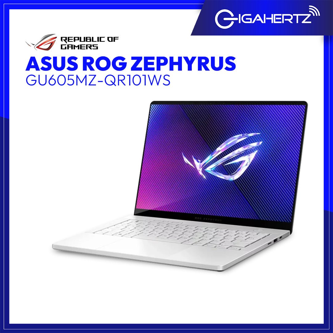 Asus ROG Zephyrus GU605MZ - QR101WS Gaming Laptop | 16" WQXGA | Ultra 9 | GeForce RTX 4080 | 32GB RAM | 2TB SSD | WIN 11 | Gigahertz