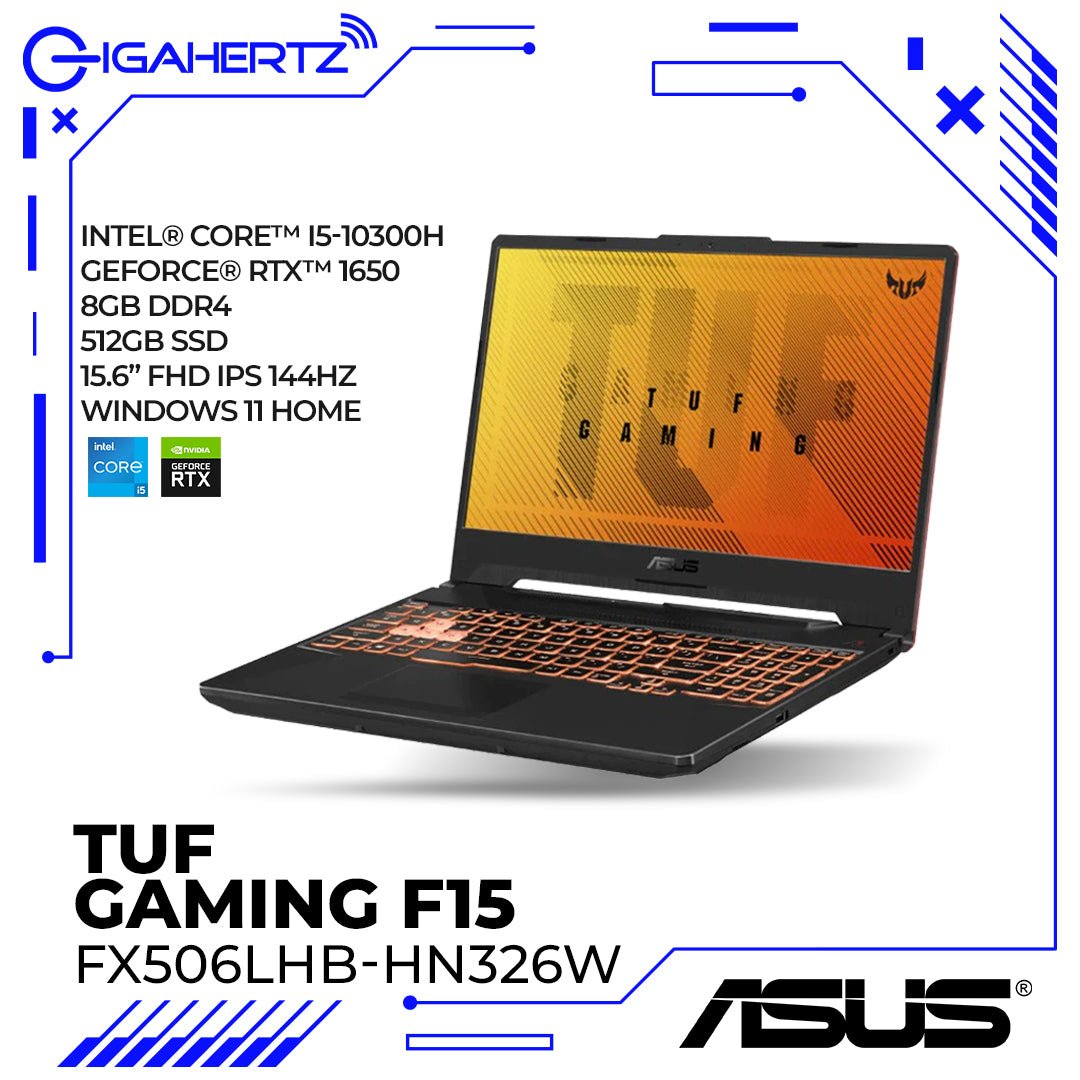 Asus TUF Gaming F15 FX506LHB - HN326W | i5 - 10300H | GeForce GTX 1650 | 8GB RAM | 512GB SSD | WIN 11 | Gigahertz | Asus