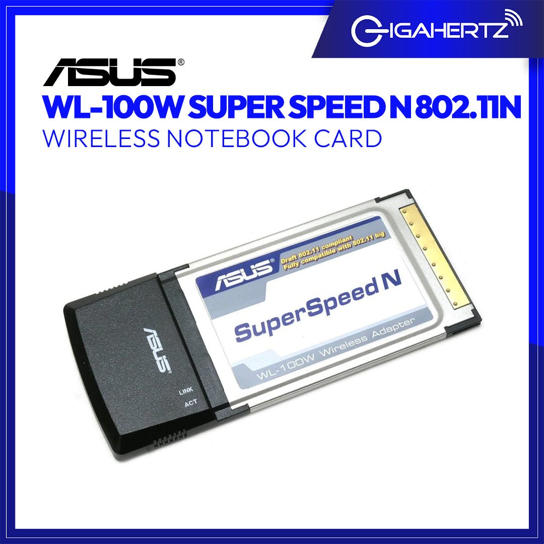 Asus WL - 100W Super Speed N Wireless Notebook card 802.11n | Gigahertz