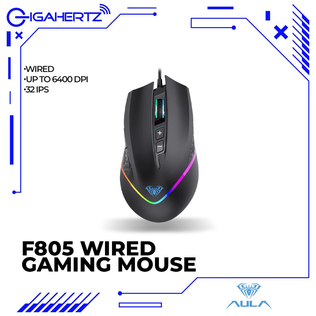 Aula F805 Wired Optical Gaming Mouse | Gigahertz