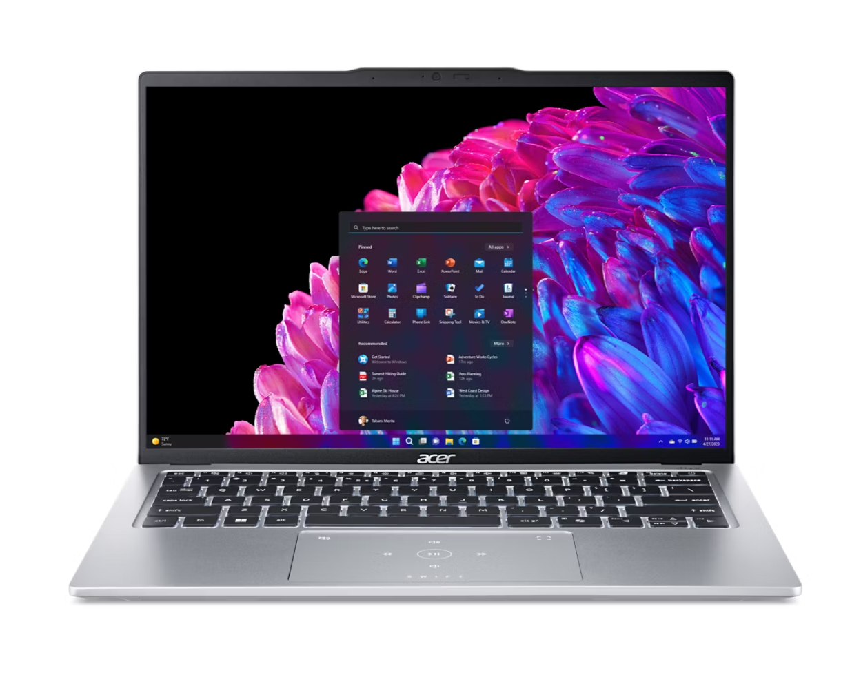 Acer Swift Go 14 SFG14-73-73VB Silver | 14" OLED | Intel Core Ultra 7 | Intel ARC Graphics | 16GB RAM | 512GB SSD | WIN 11