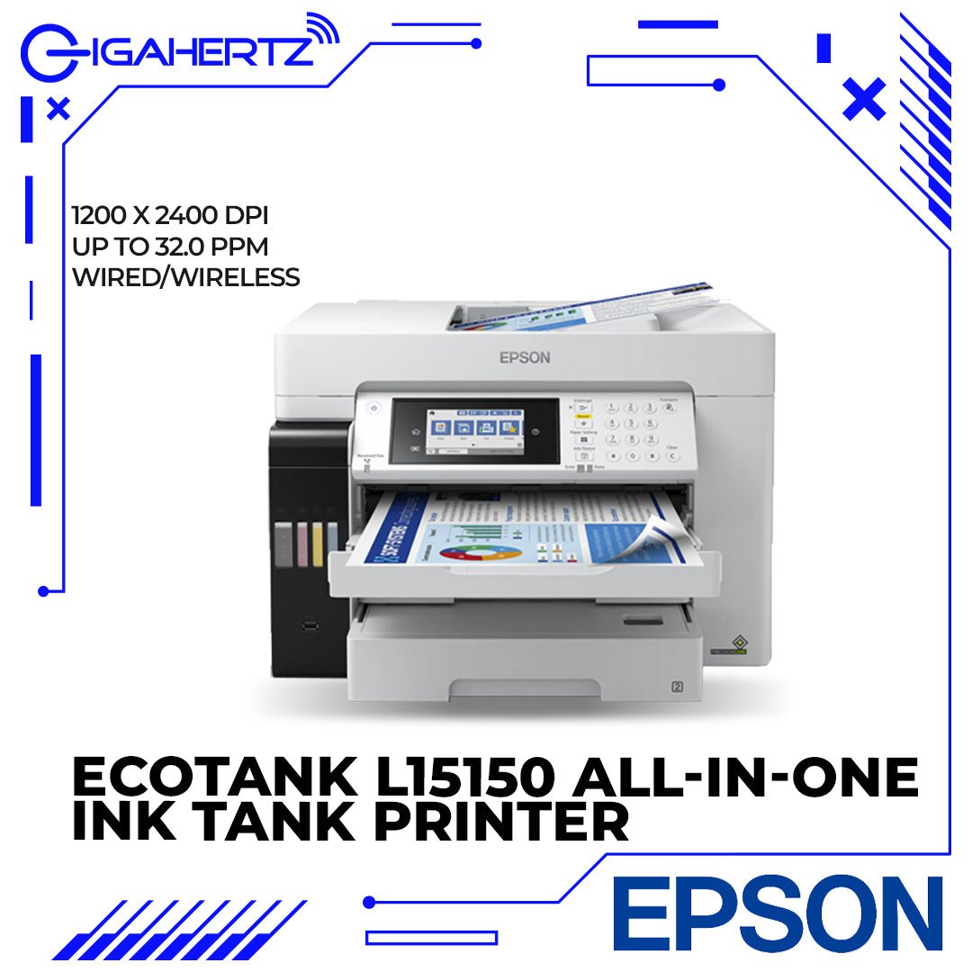 Epson EcoTank L15150 A3 Wi - Fi Duplex All - in - One Ink Tank Printer | Gigahertz