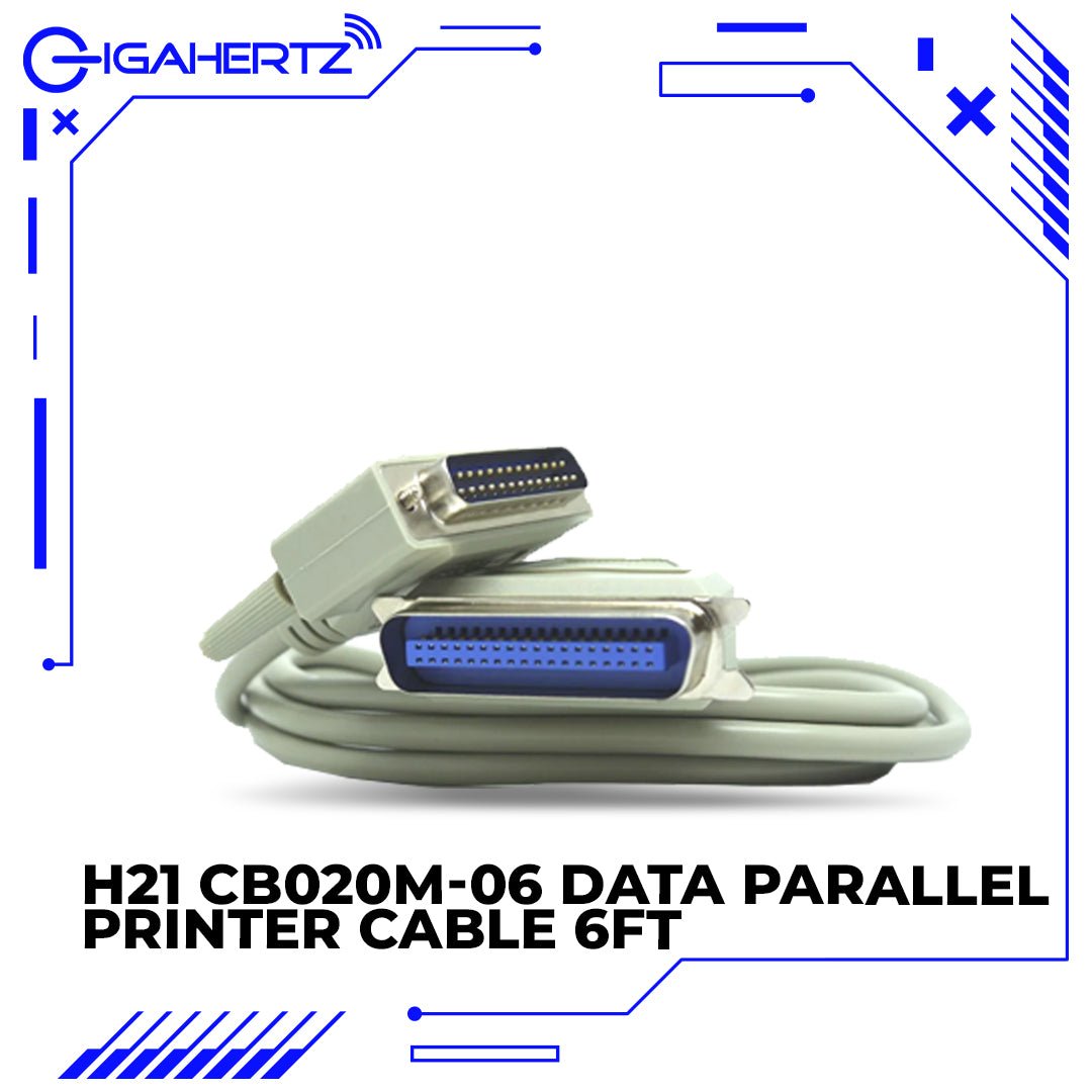 Gen H21 CB020M - 06 Data Parallel Printer Cable 6FT | Gigahertz