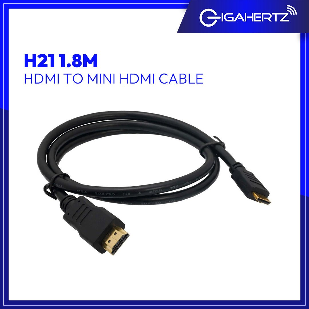 Gen H21 HDMI To MINI HDMI 1.8M Cable | Gigahertz