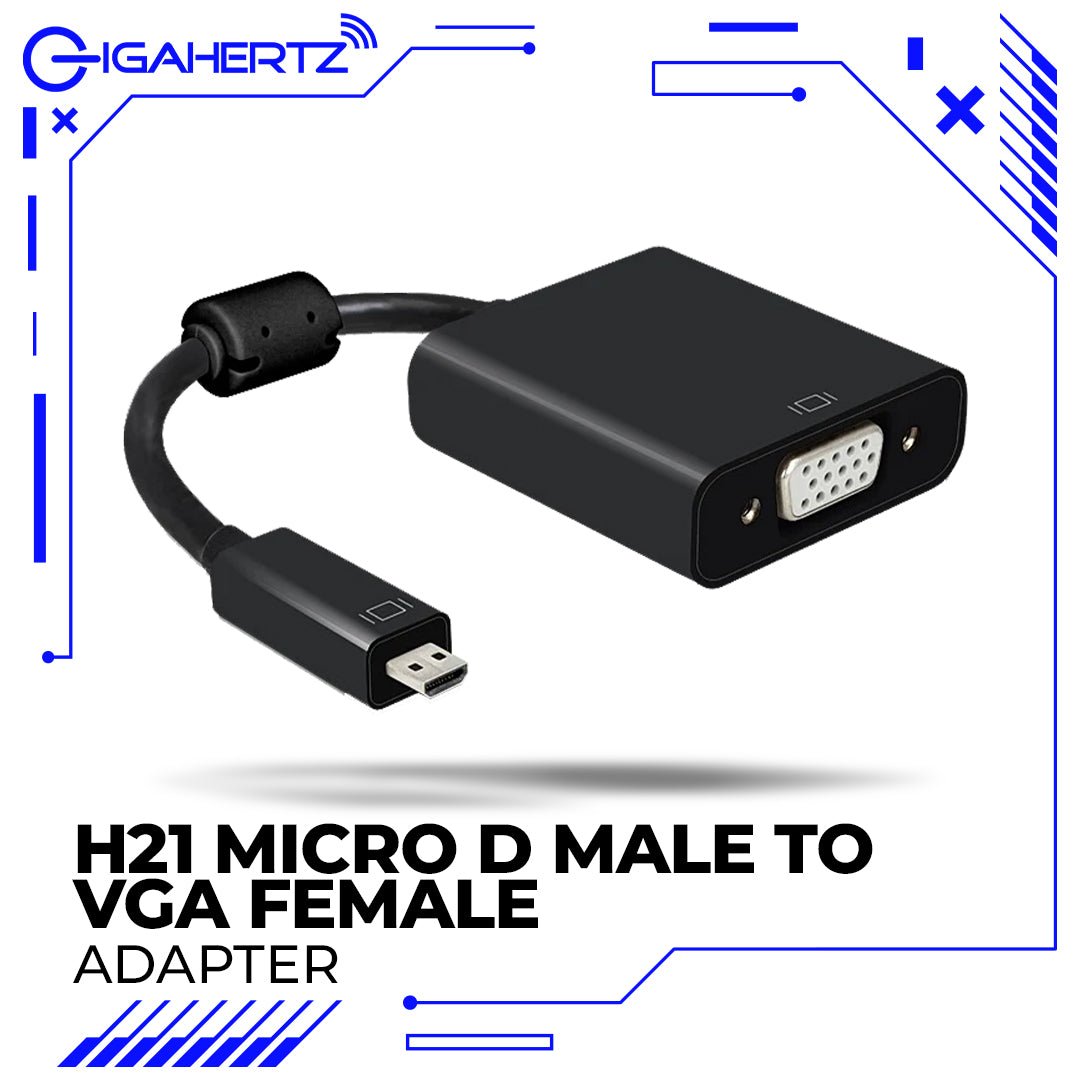 Gen H21 Micro D Male To VGA Female Adapter | Gigahertz