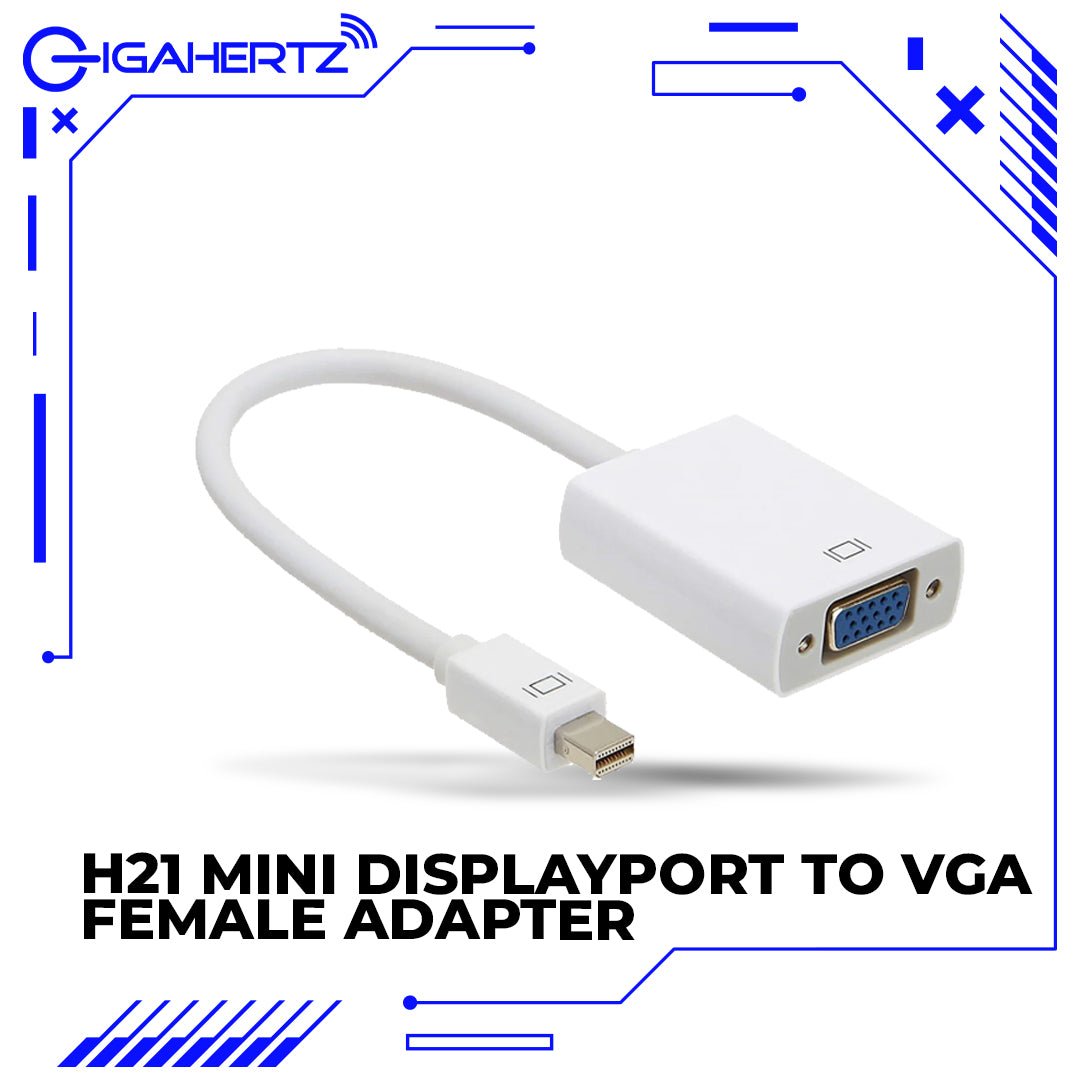 Gen H21 Mini Displayport To VGA Female Adapter | Gigahertz