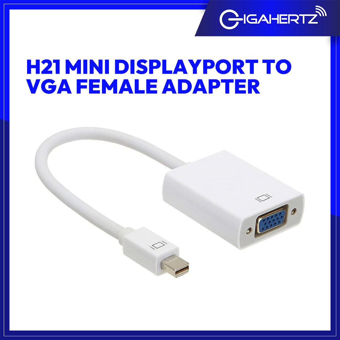 Gen H21 Mini Displayport To VGA Female Adapter | Gigahertz