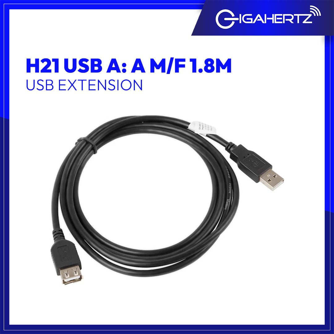 Gen H21 USB A: A M/F USB Extension 1.8M | Gigahertz