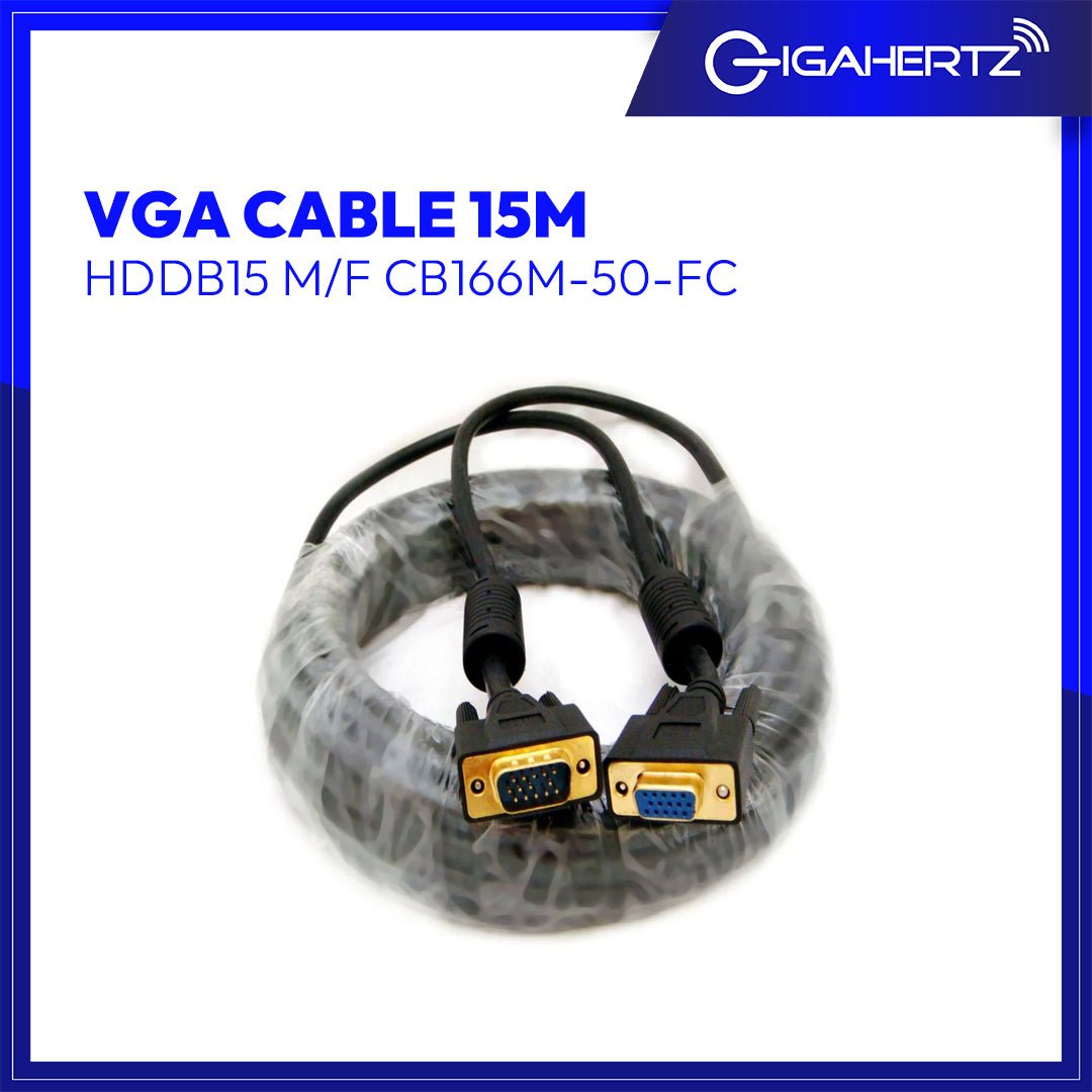 Gen VGA Cable 15M HDDB15 M/F CB166M - 50 - FC | Gigahertz