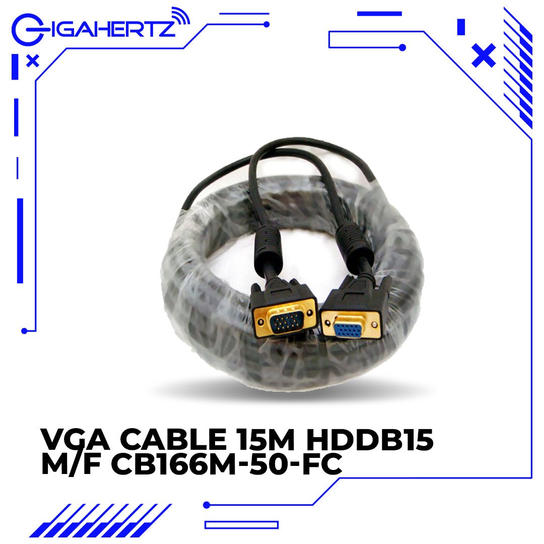 Gen VGA Cable 15M HDDB15 M/F CB166M - 50 - FC | Gigahertz