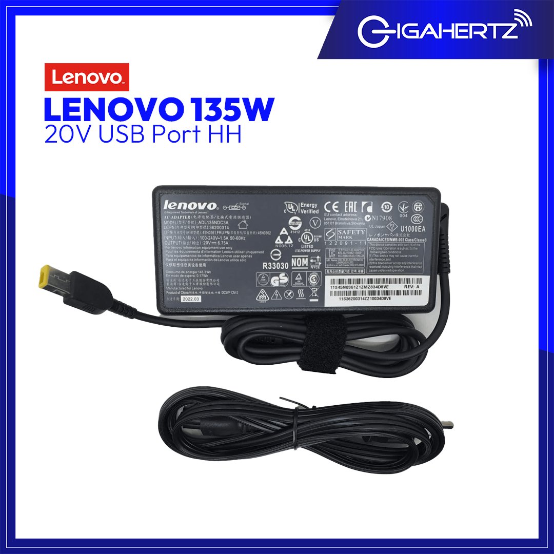 Lenovo Adapter 135W 20V USB Port HH | Gigahertz