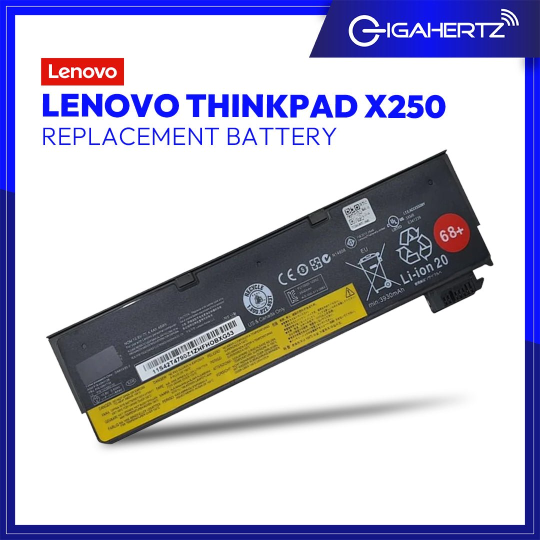 Lenovo Battery X250 WL for replacement - Thinkpad X250 | Gigahertz