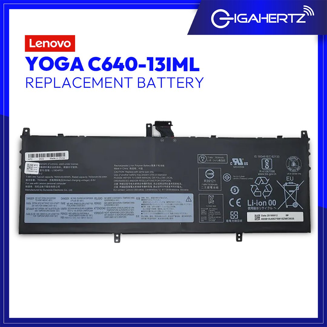 Lenovo Battery Yoga C640 - 13IML WL for replacement - Yoga C640 - 13IML | Gigahertz