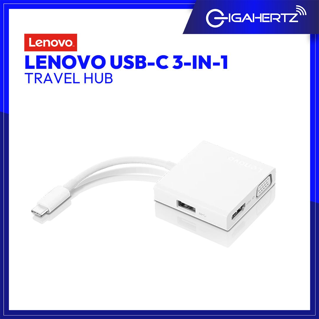 Lenovo USB - C 3 - in - 1 Travel Hub | Gigahertz