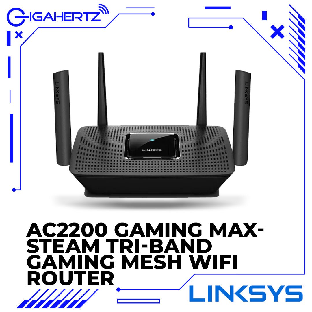 Linksys AC2200 Gaming Max - Steam Tri - Band Gaming Mesh Wifi Router | Gigahertz