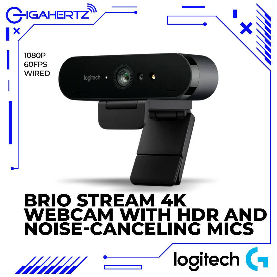 Logitech Brio Stream 4K Webcam With HDR and Noise - Canceling Mics | Gigahertz