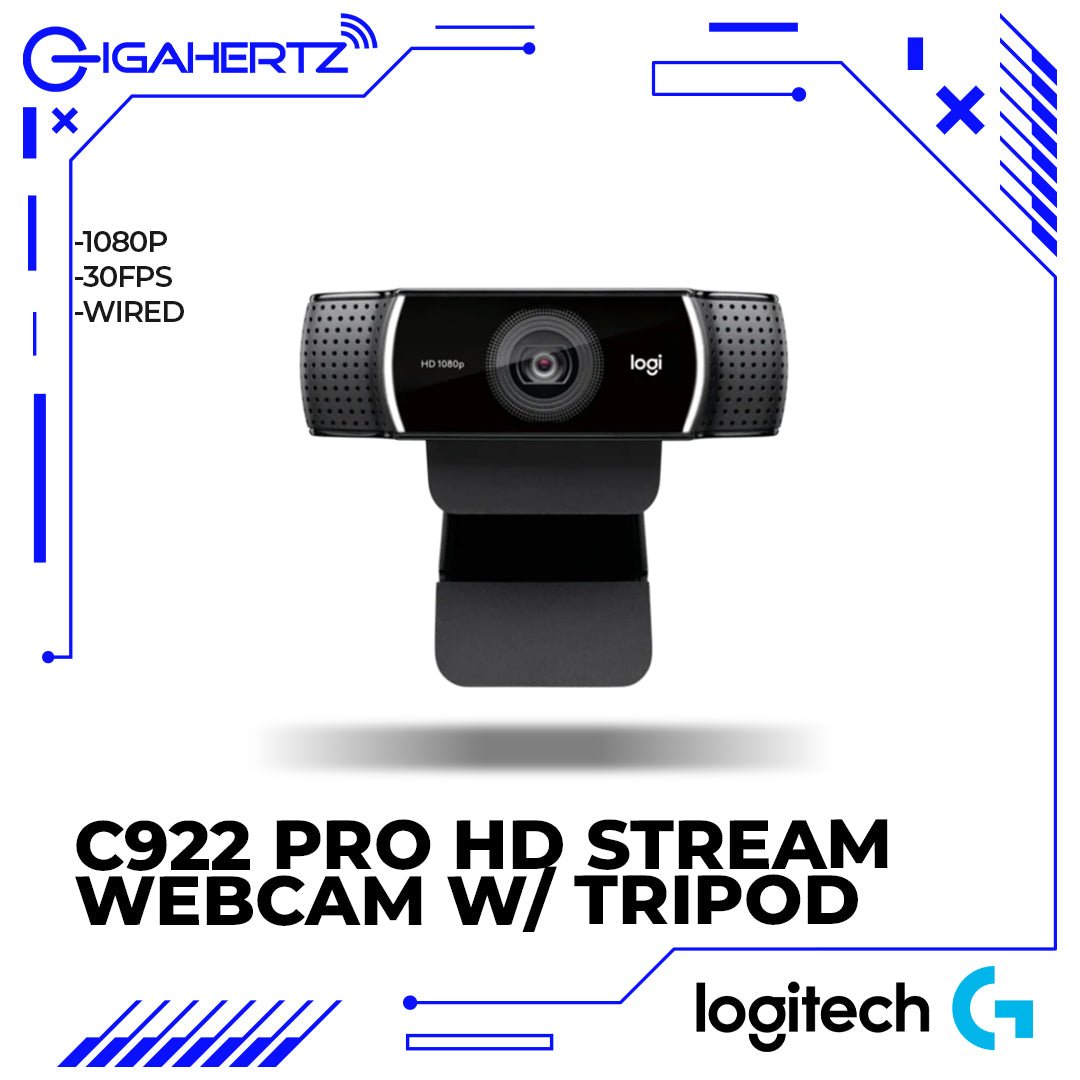 Logitech C922 Pro HD Stream Webcam W/ Tripod | Gigahertz