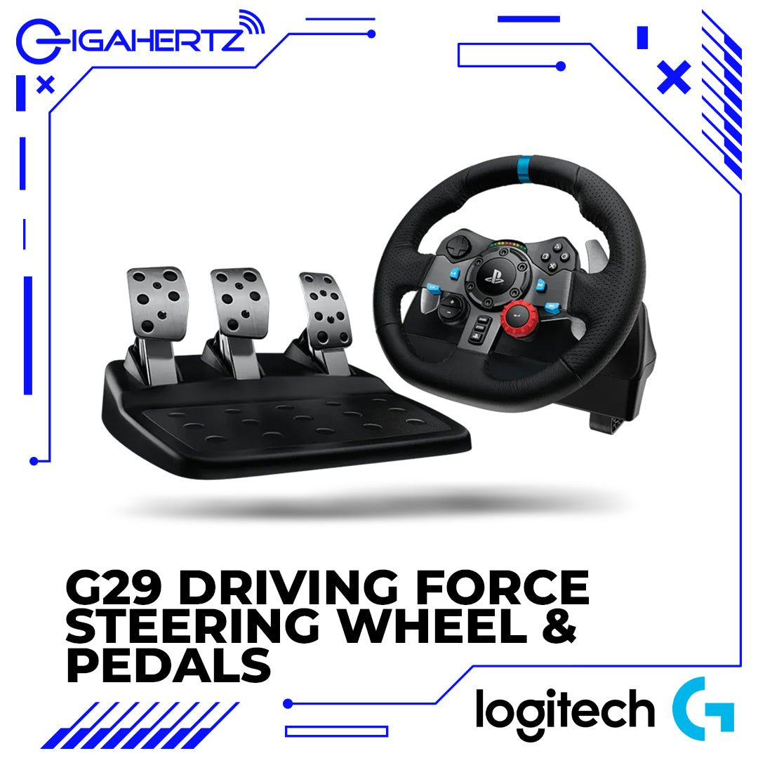 Logitech G29 Driving Force Steering Wheel & Pedals | Gigahertz