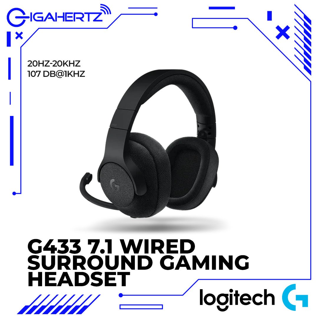 Logitech G433 7.1 Wired Surround Gaming Headset | Gigahertz