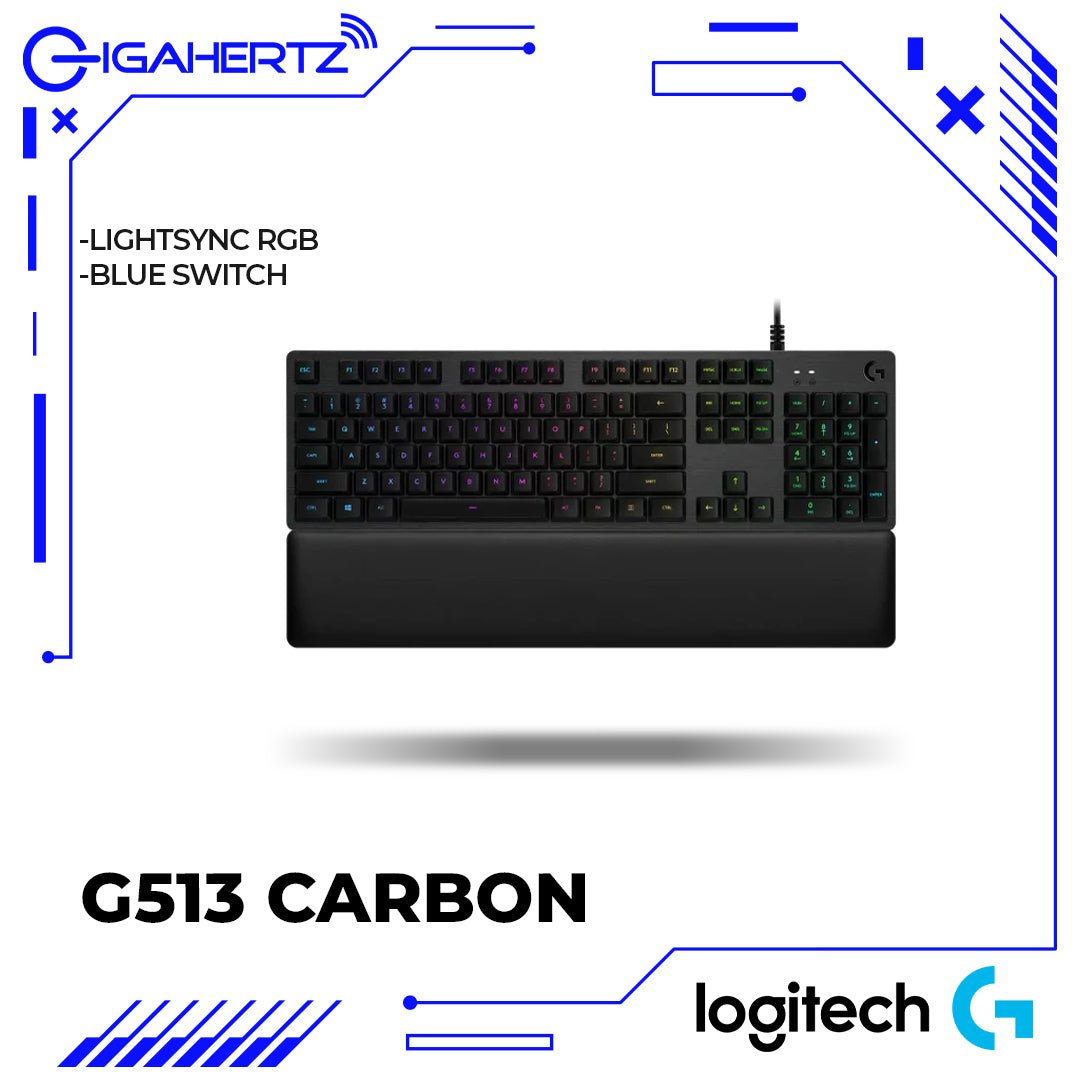 Logitech G513 Carbon LIGHTSYNC RGB Mechanical Gaming Keyboard | Gigahertz