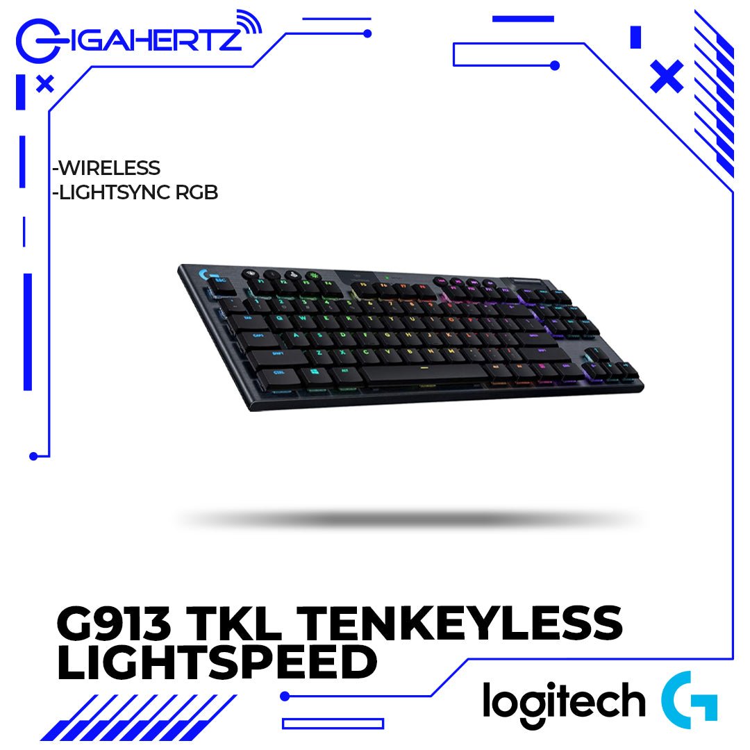 Logitech Logitech G913 TKL Tenkeyless LIGHTSPEED Wireless RGB Mechanical Gaming Keyboard | Gigahertz