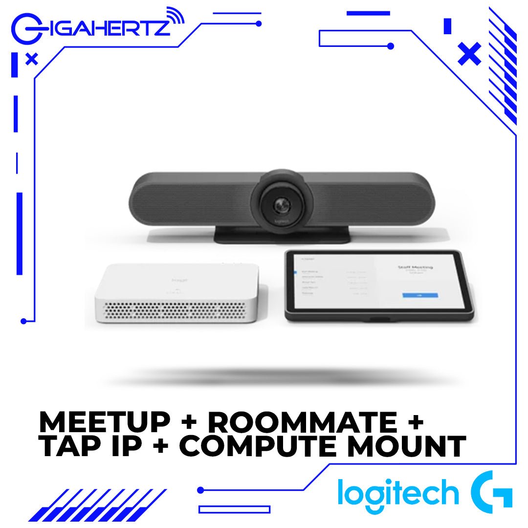 Logitech MEETUP + ROOMMATE + TAP IP + COMPUTE MOUNT | Gigahertz