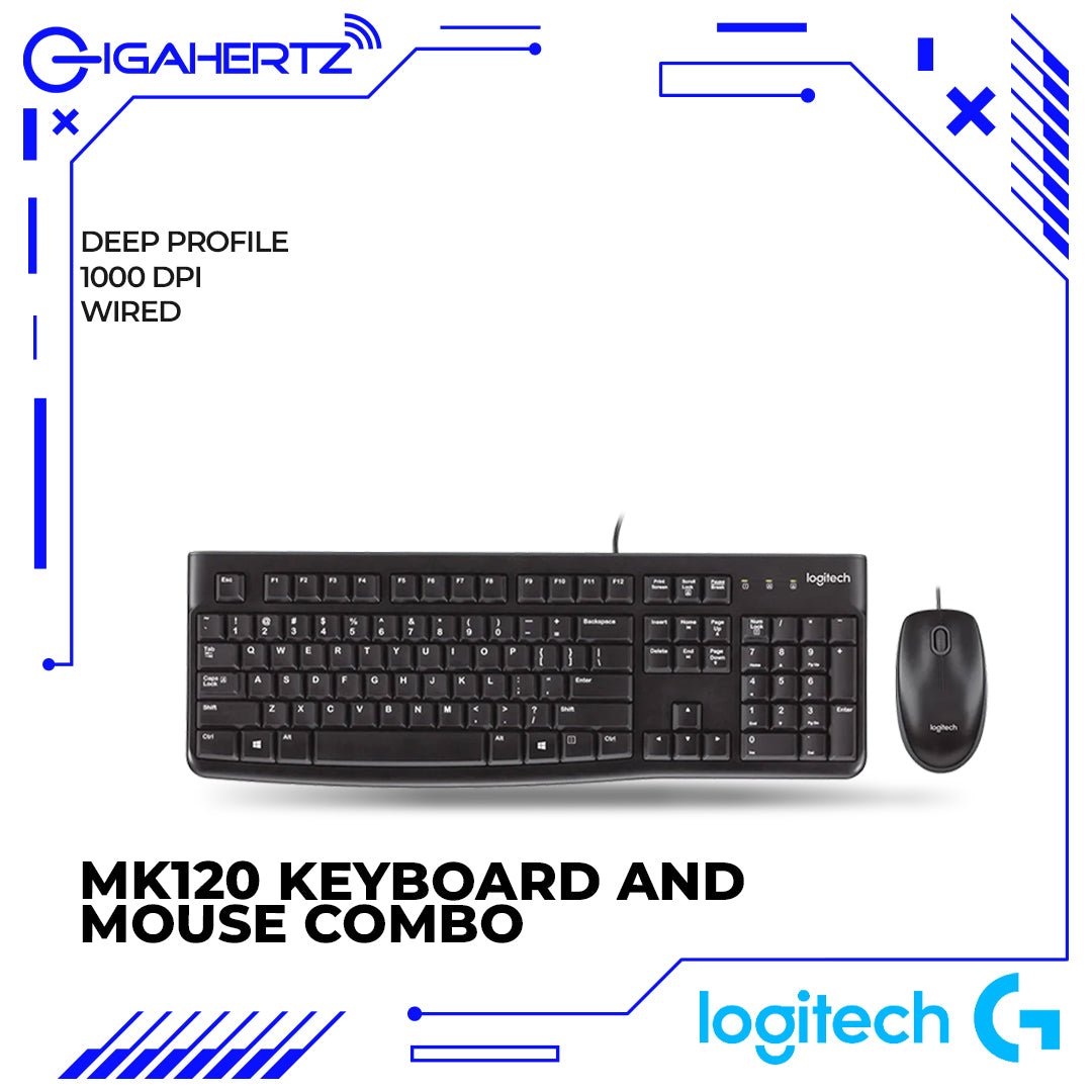 Logitech MK120 Wired Keyboard and Mouse Combo | Gigahertz