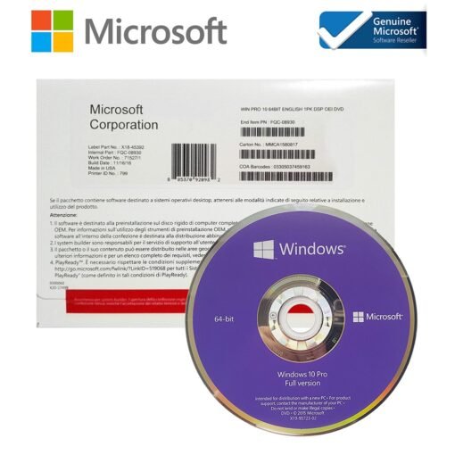 Microsoft FQC - 08929 Windows 10 Pro 64BIT OEM | Gigahertz