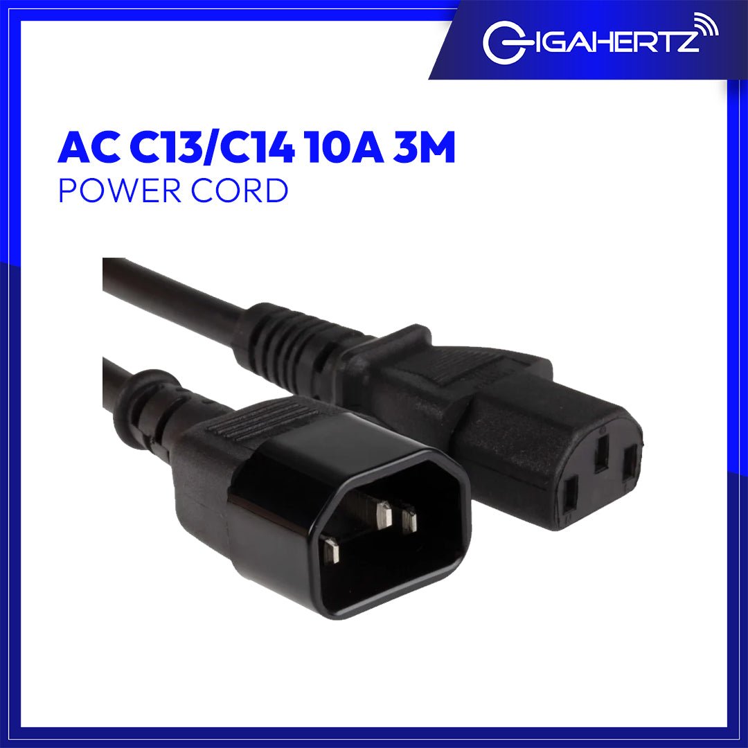 Power Cord AC C13/C14 10A 3M | Gigahertz