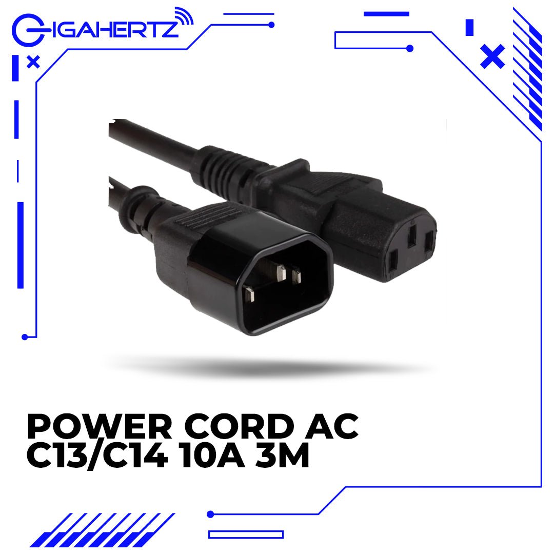 Power Cord AC C13/C14 10A 3M | Gigahertz