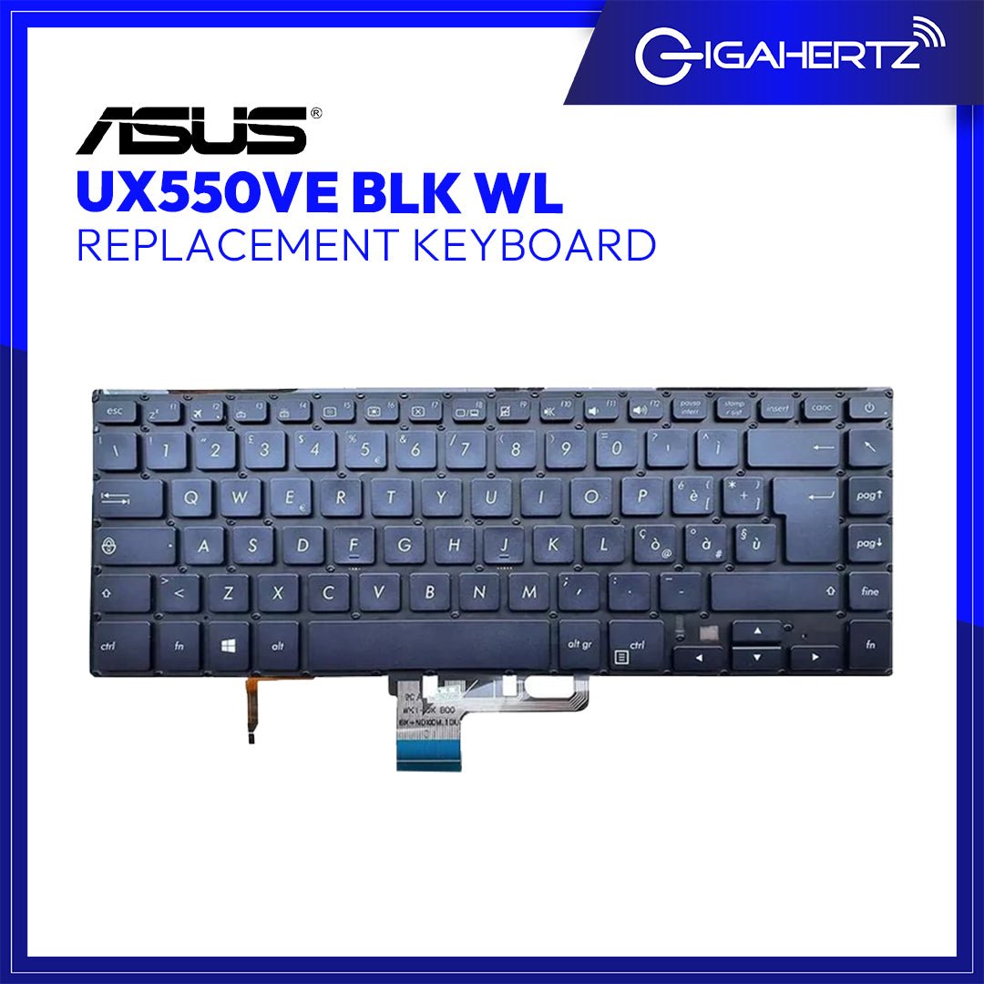 Replacement Asus Keyboard UX550VE BLK WL | Gigahertz