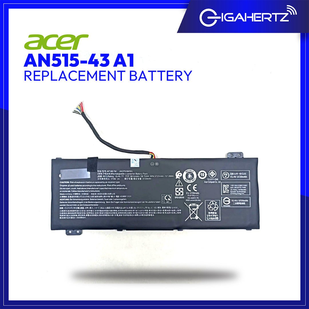 Replacement Battery for Acer AN515 - 43 A1 | Gigahertz