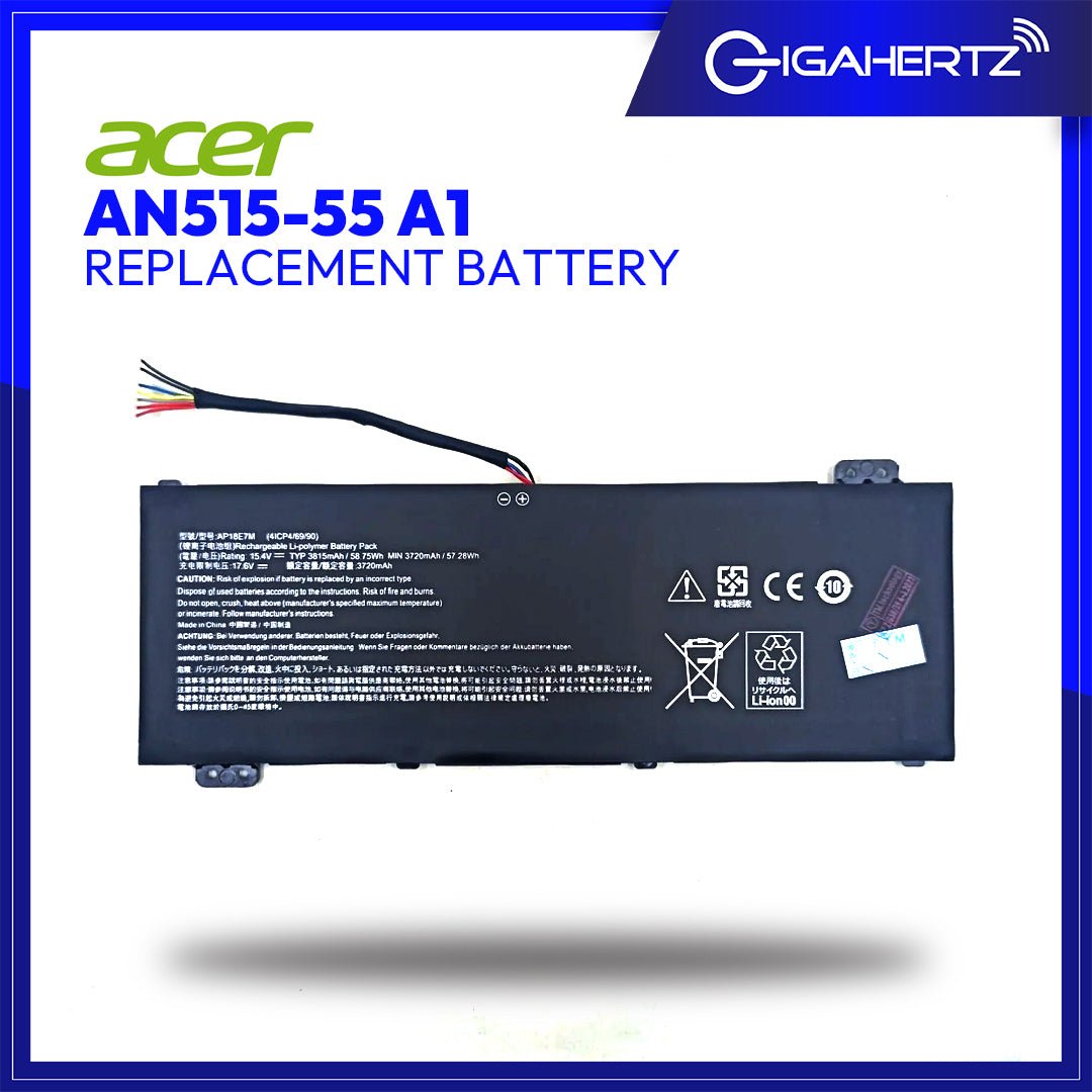 Replacement Battery for Acer AN515 - 55 A1 | Gigahertz