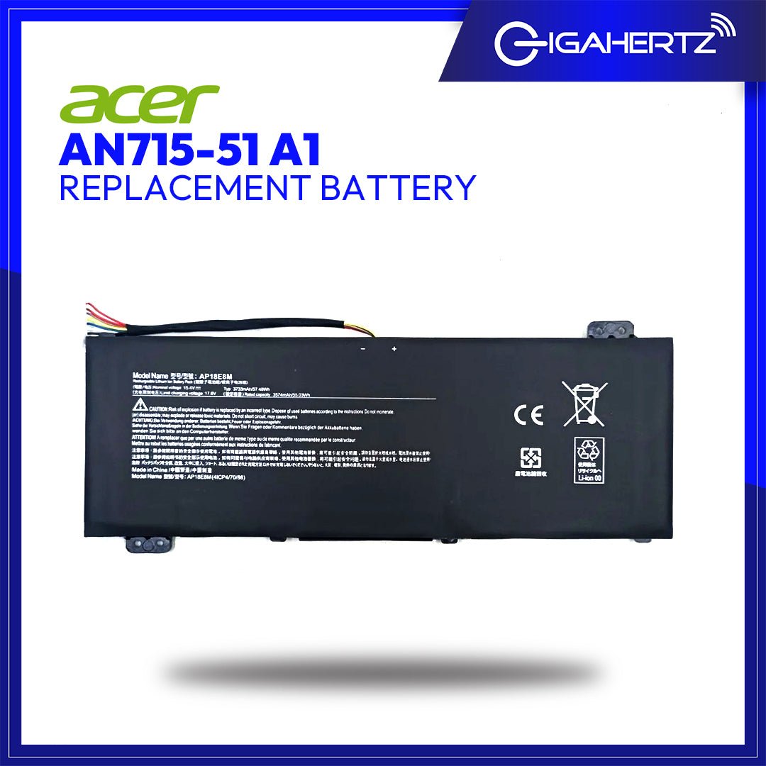 Replacement Battery for Acer AN715 - 51 A1 | Gigahertz