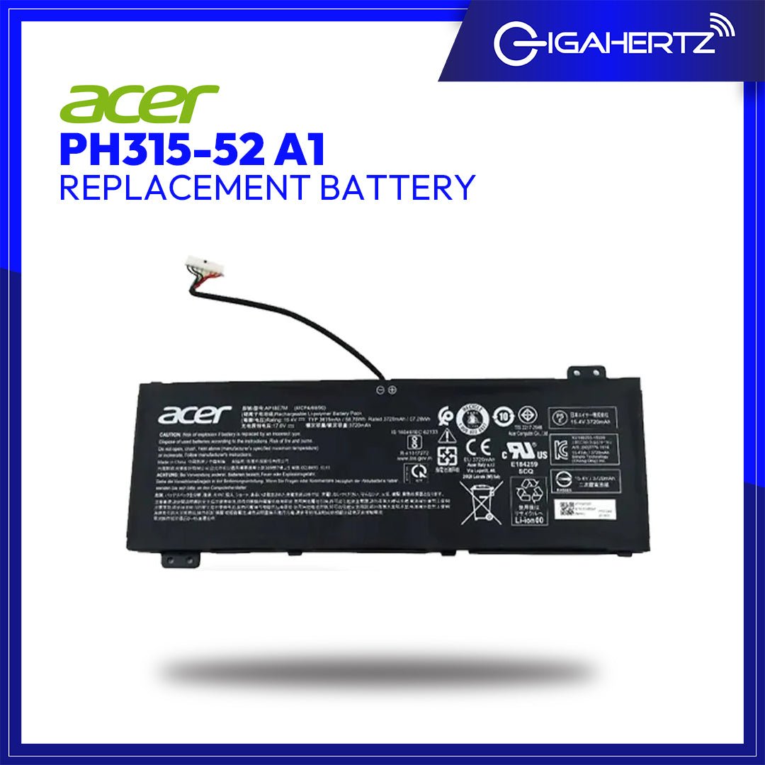 Replacement Battery for Acer PH315 - 52 A1 | Gigahertz