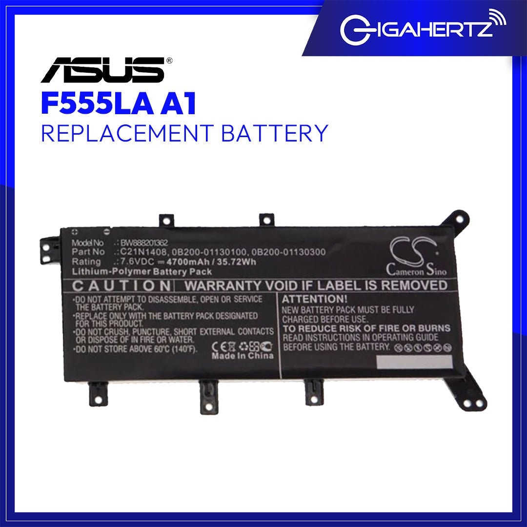 Replacement Battery for Asus F555LA A1 | Gigahertz