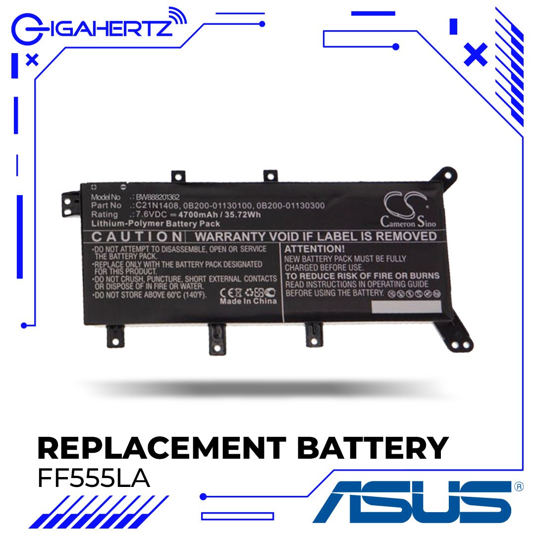 Replacement Battery for Asus F555LA A1 | Gigahertz