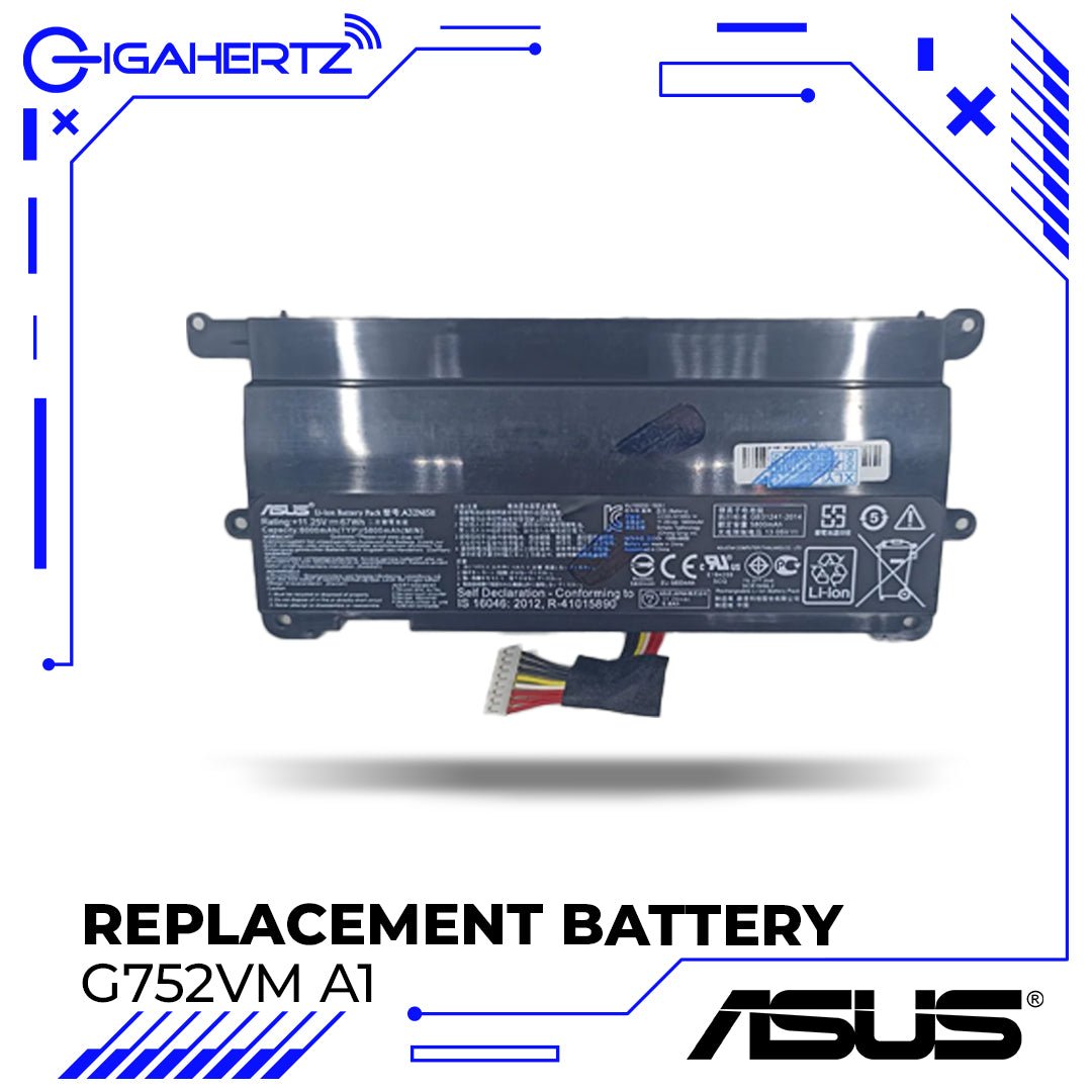 Replacement Battery for Asus G752VM A1 | Gigahertz