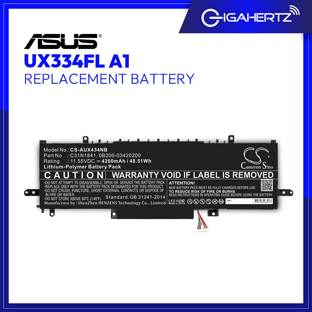 Replacement Battery for Asus UX334FL A1 | Gigahertz