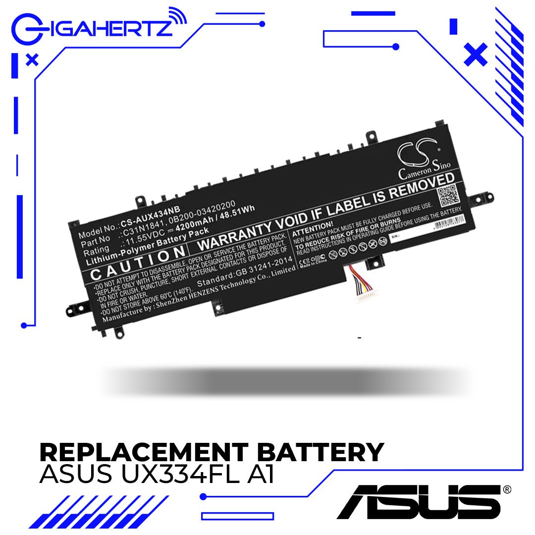 Replacement Battery for Asus UX334FL A1 | Gigahertz