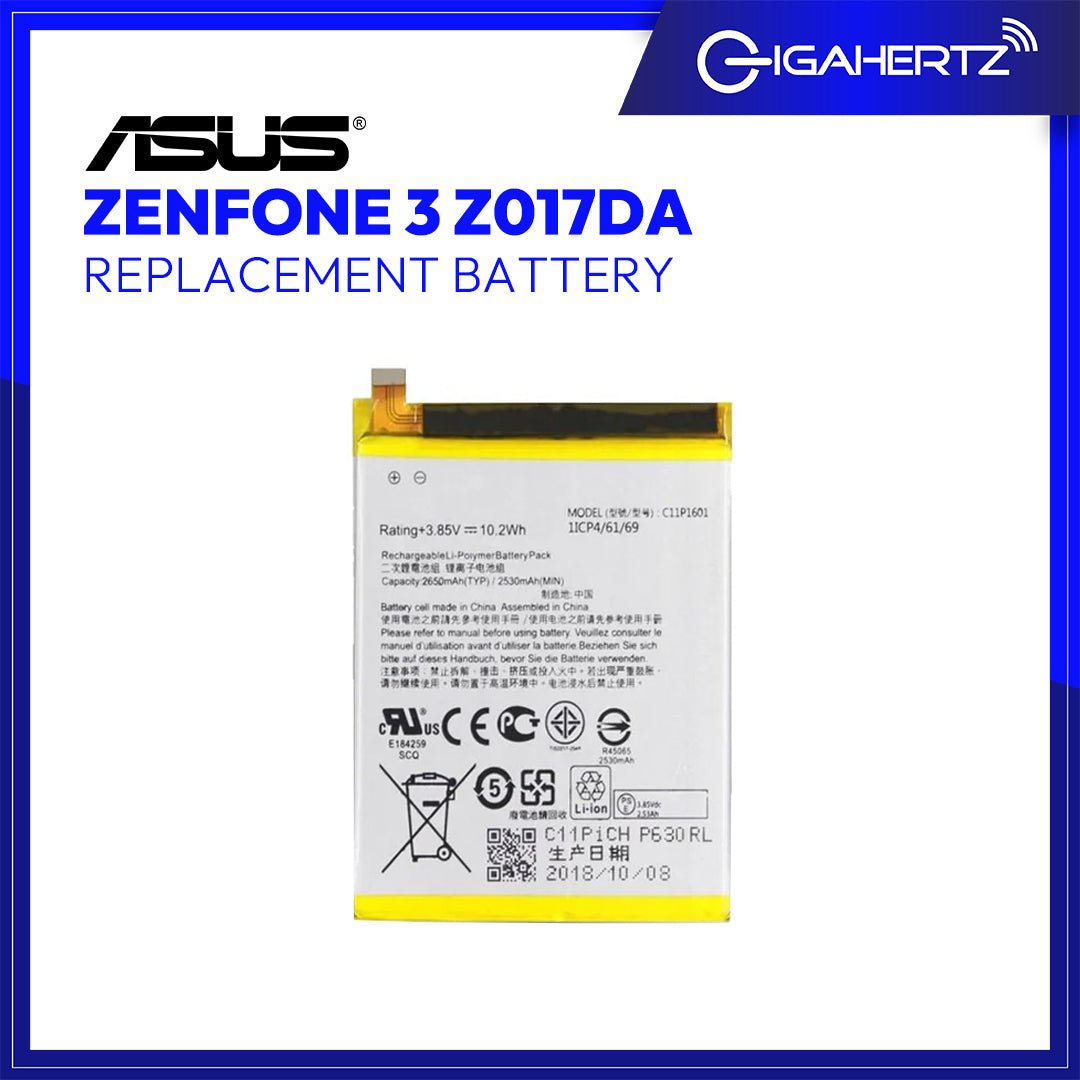 Replacement Battery for Asus Zenfone 3 Z017DA | Gigahertz