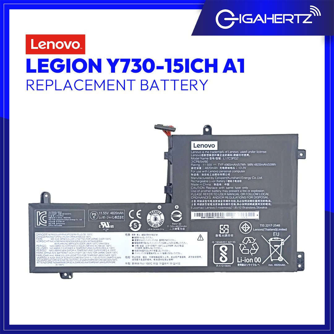 Replacement Battery for Lenovo Legion Y730 - 15ICH A1 | Gigahertz