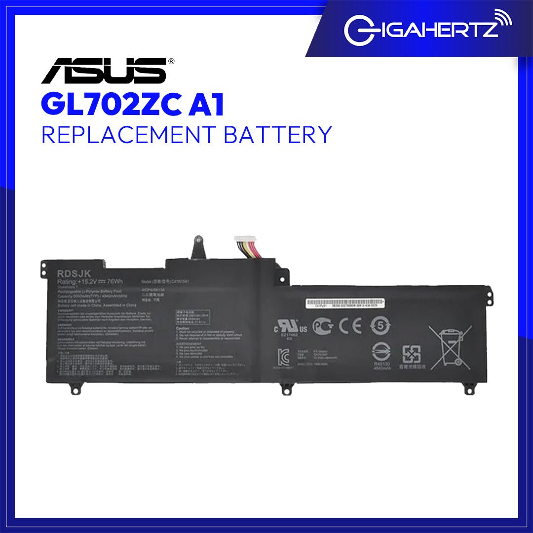 Replacement for Asus Battery GL702ZC A1 | Gigahertz