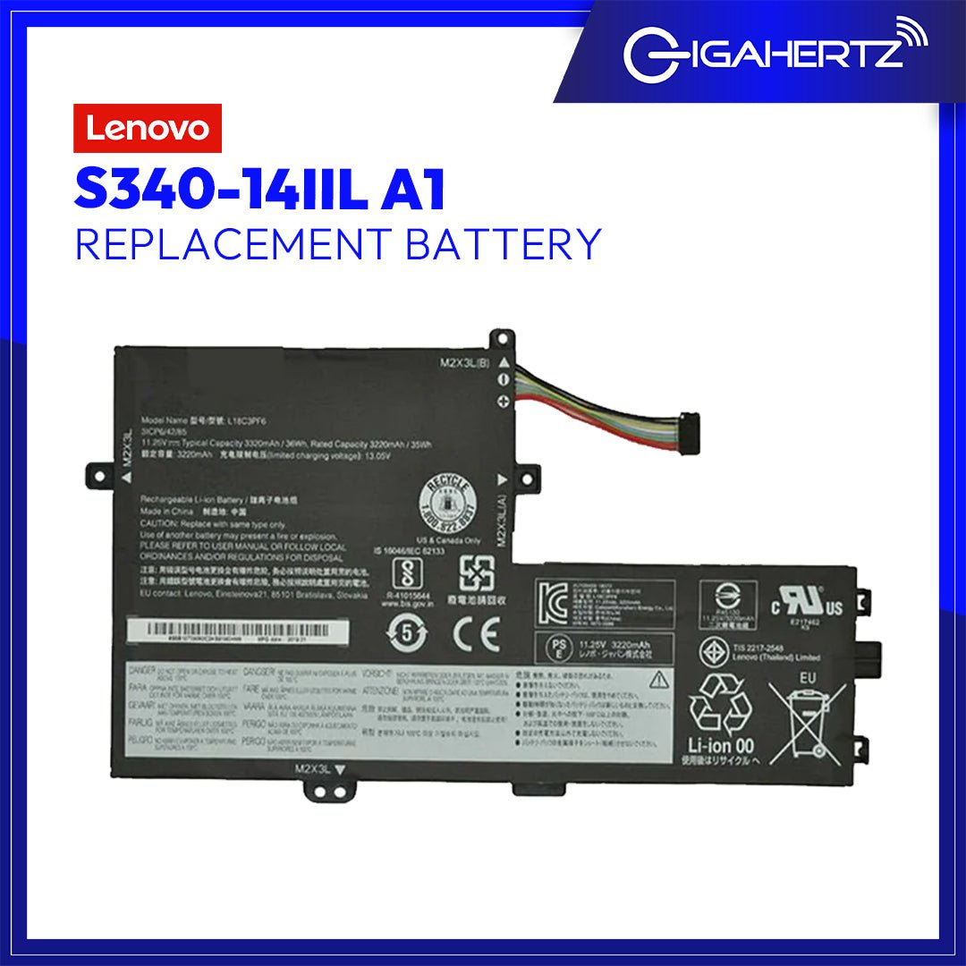 Replacement for Lenovo Battery S340 - 14IIL A1 | Gigahertz